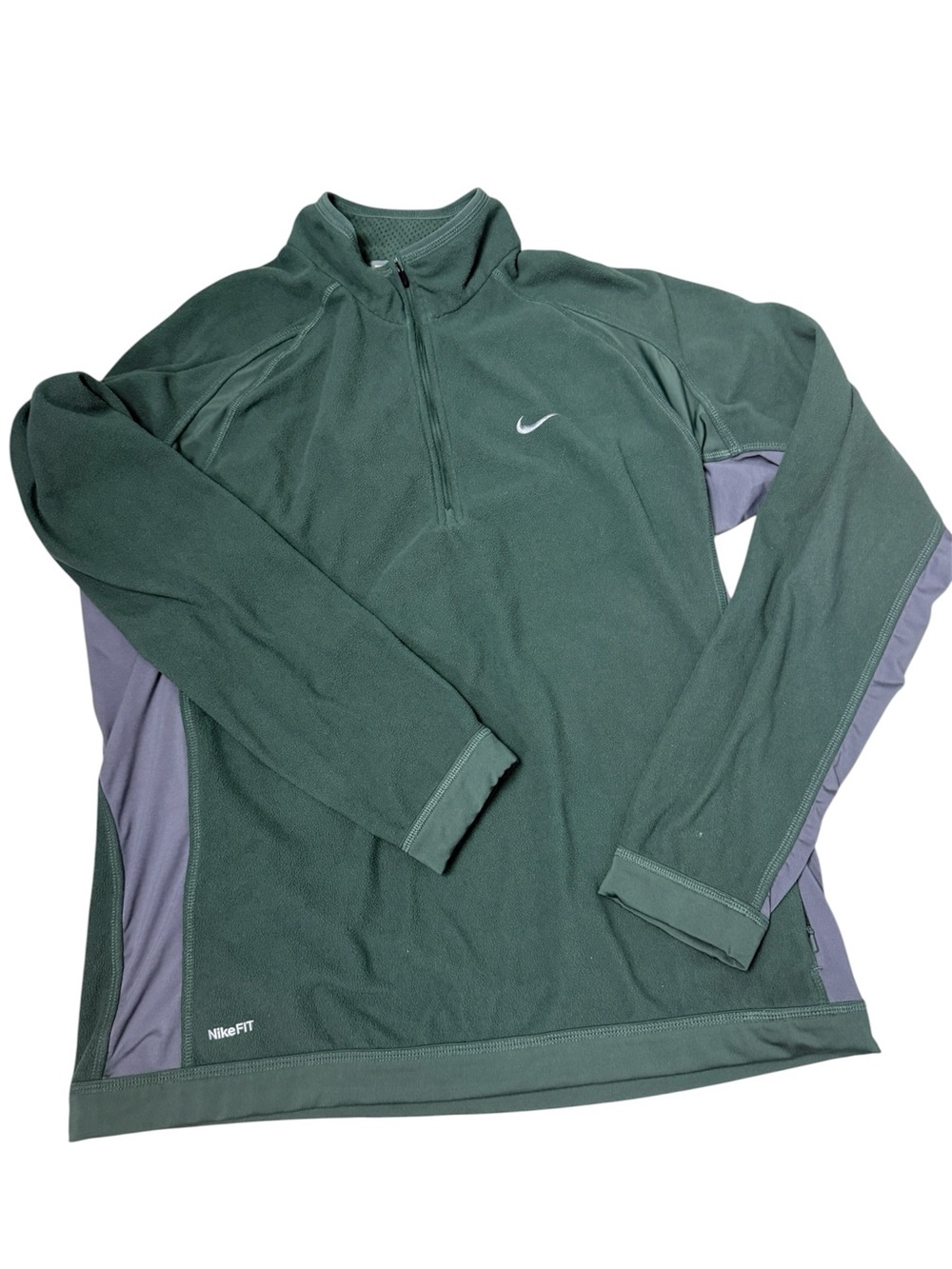 Nike Green & Gray Quarter-Zip Performance Jacket pullover
